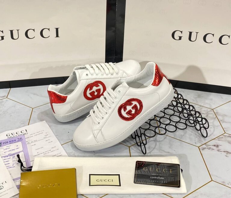 gucci ayakkabi sneaker kirmizi beyaz