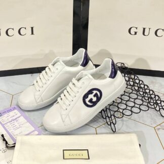 gucci ayakkabi sneaker mor beyaz