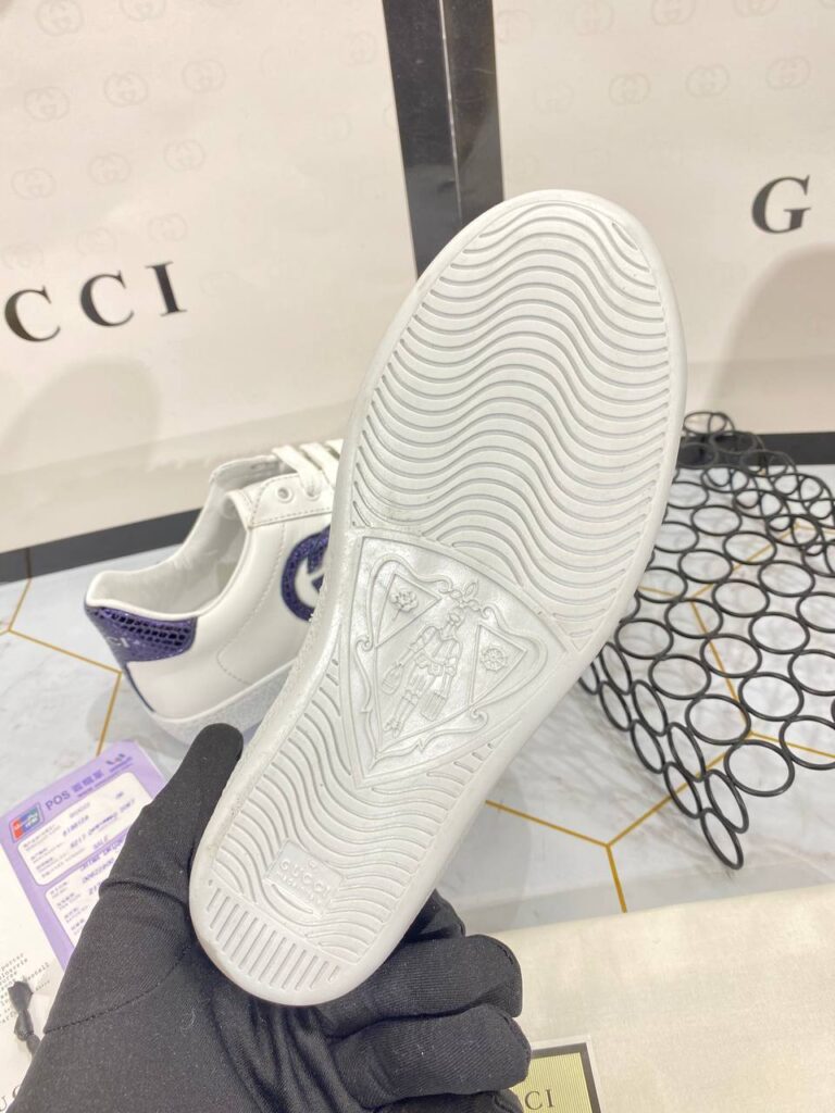 gucci ayakkabi sneaker mor beyaz