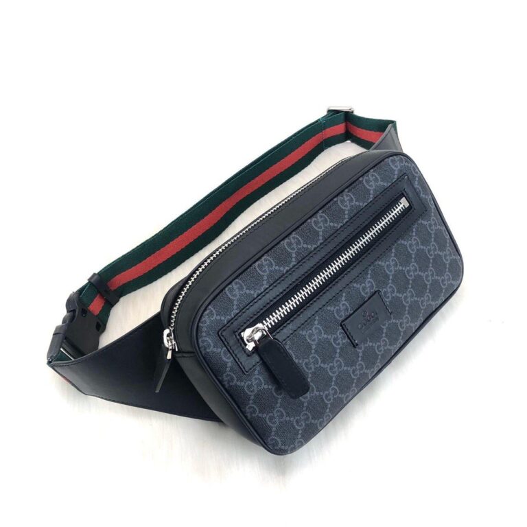 gucci canta bel erkek klasik gri siyah 25x14 cm