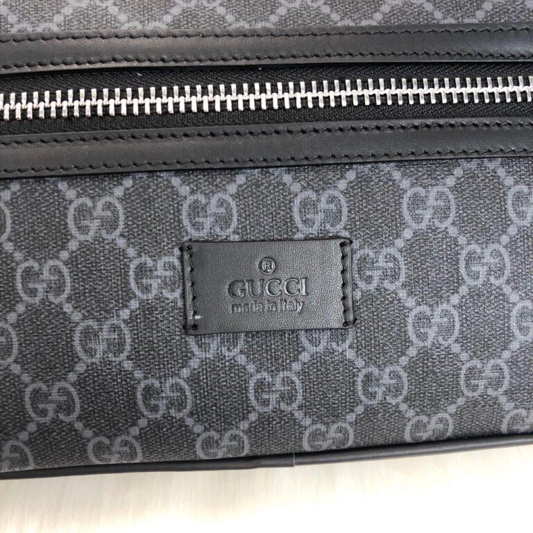 gucci canta bel erkek klasik gri siyah 25x14 cm