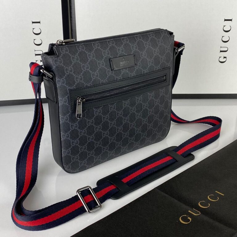gucci canta courrier erkek postaci supreme simetrik siyah 26x24 cm