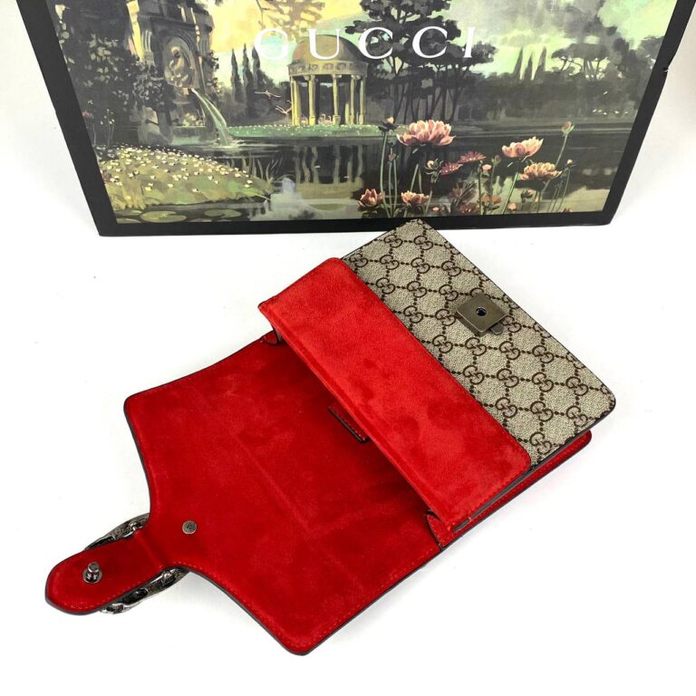 gucci canta dionysus gg supreme mini kirmizi 20x15.5 cm