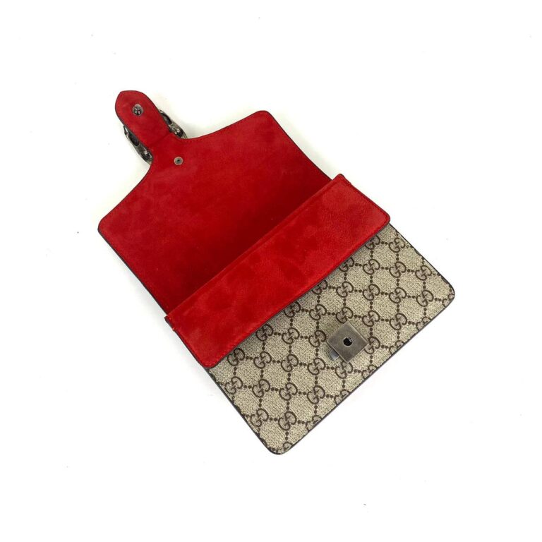 gucci canta dionysus gg supreme mini kirmizi 20x15.5 cm