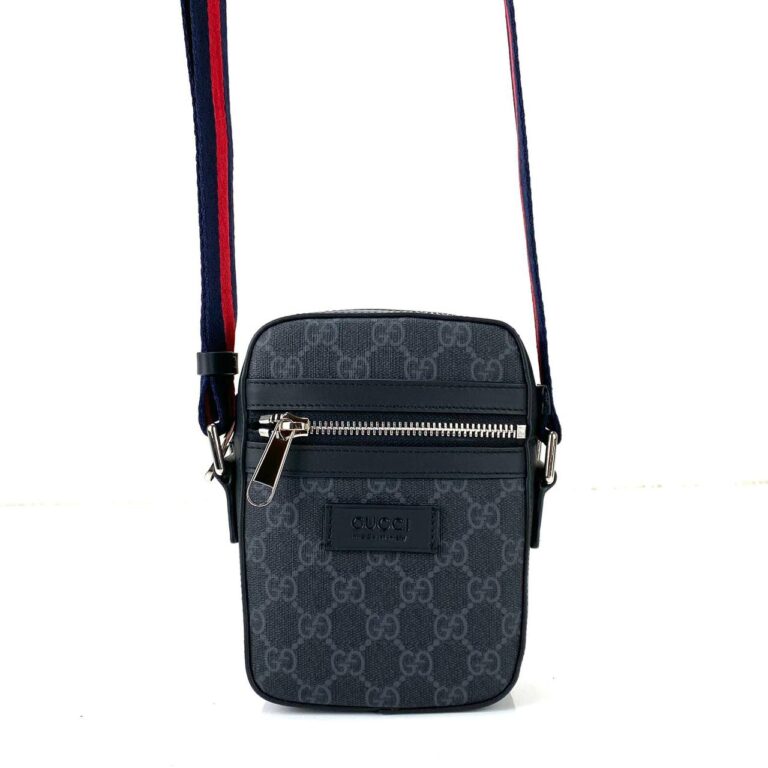 gucci canta gg small gri messenger supreme erkek postaci 18x14x6 cm