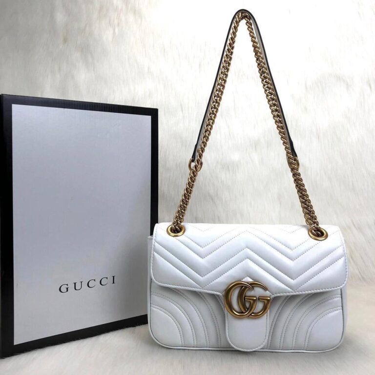 gucci canta marmont beyaz 25x15 cm
