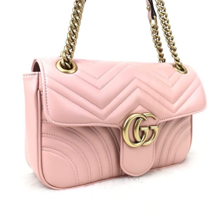 gucci canta marmont pudra pembe 25x15 cm