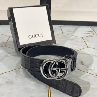 gucci kemer kroko desen unisex cift tarafli 4 cm