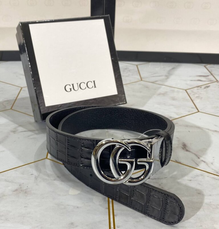 gucci kemer kroko desen unisex cift tarafli 4 cm