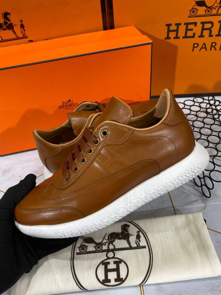 hermes ayakkabi 2001 erkek sneakers taba