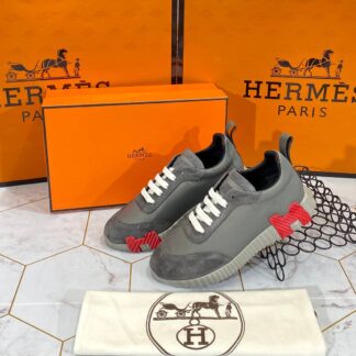 hermes ayakkabi bouncing sneakers gri kirmizi