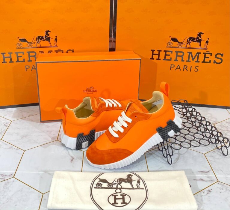 hermes ayakkabi bouncing sneakers turuncu