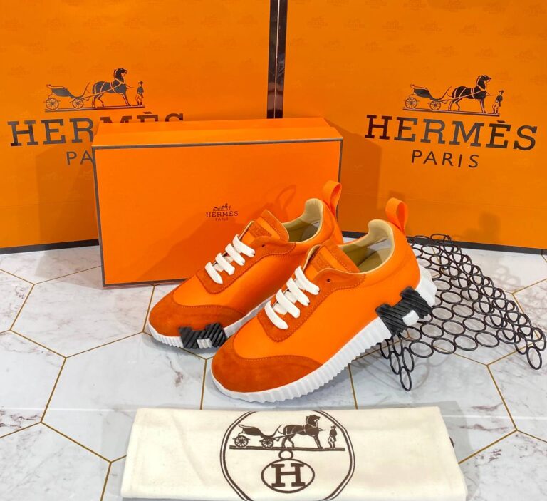 hermes ayakkabi bouncing sneakers turuncu