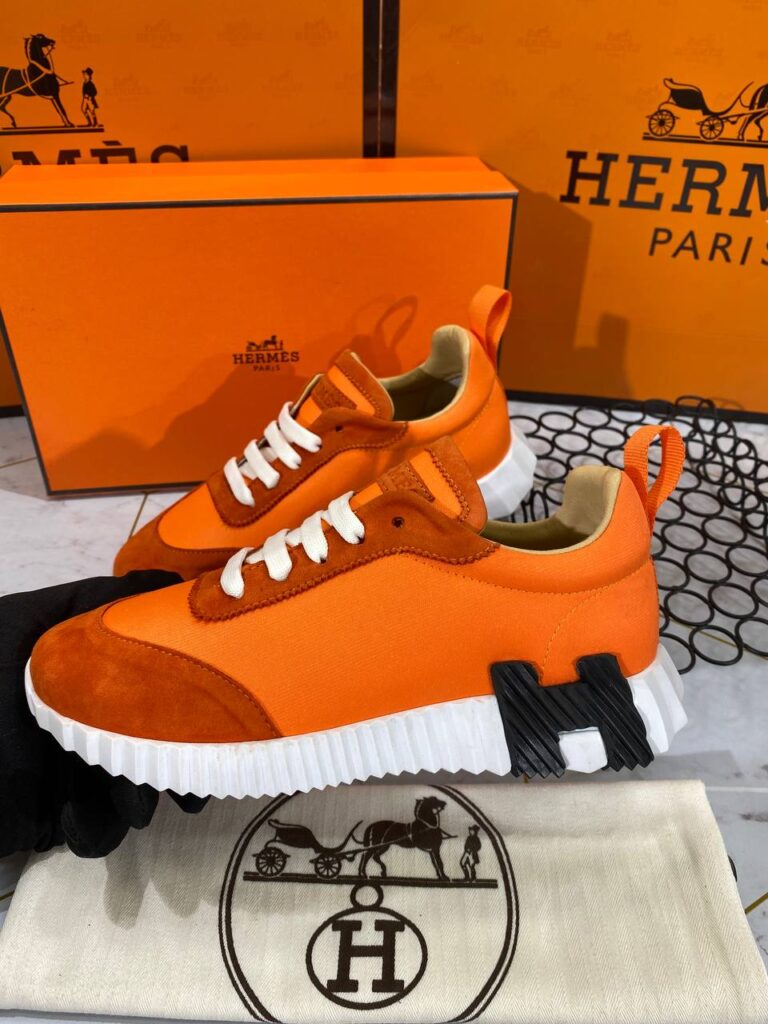 hermes ayakkabi bouncing sneakers turuncu