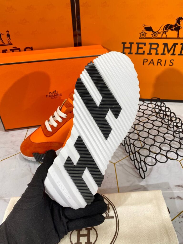 hermes ayakkabi bouncing sneakers turuncu