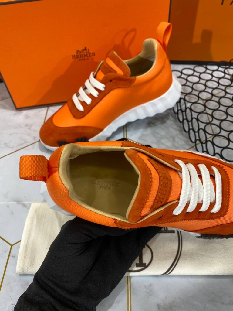 hermes ayakkabi bouncing sneakers turuncu