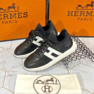 hermes ayakkabi erkek sneaker siyah beyaz