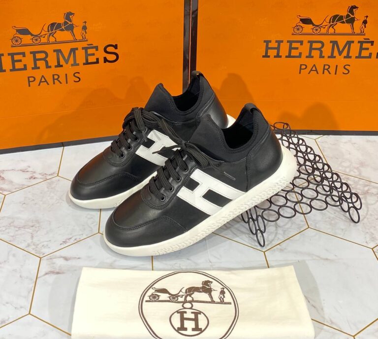 hermes ayakkabi erkek sneaker siyah beyaz