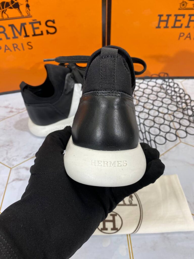 hermes ayakkabi erkek sneaker siyah beyaz