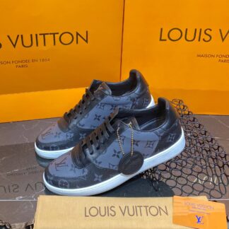 louis vuitton ayakkabi erkek sneaker rivoli siyah gri