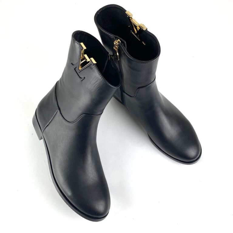 louis vuitton ayakkabi heritage booties bot siyah gold