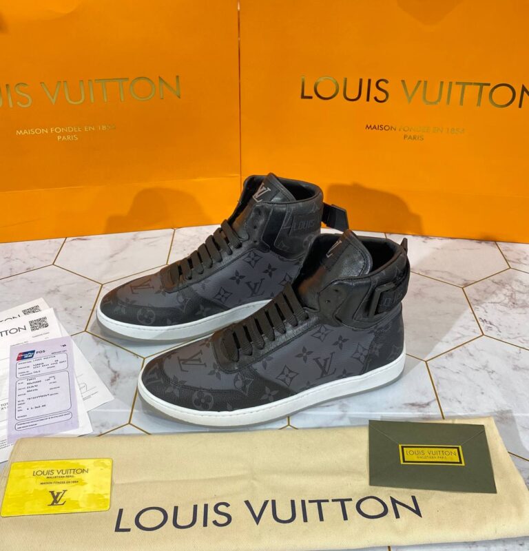 louis vuitton ayakkabi rivoli erkek sneaker bot siyah