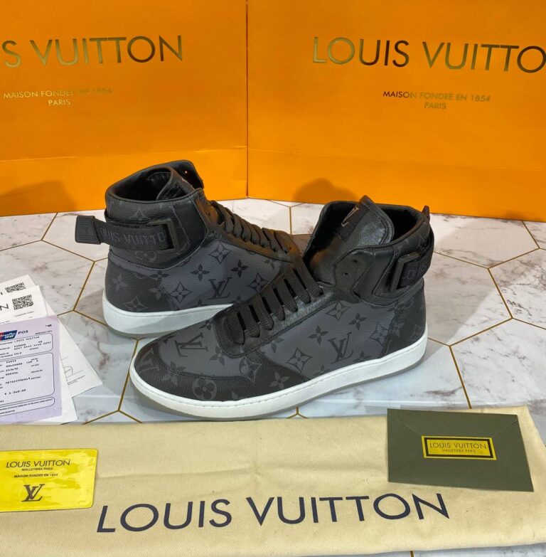 louis vuitton ayakkabi rivoli erkek sneaker bot siyah