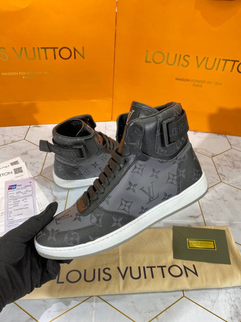 louis vuitton ayakkabi rivoli erkek sneaker bot siyah
