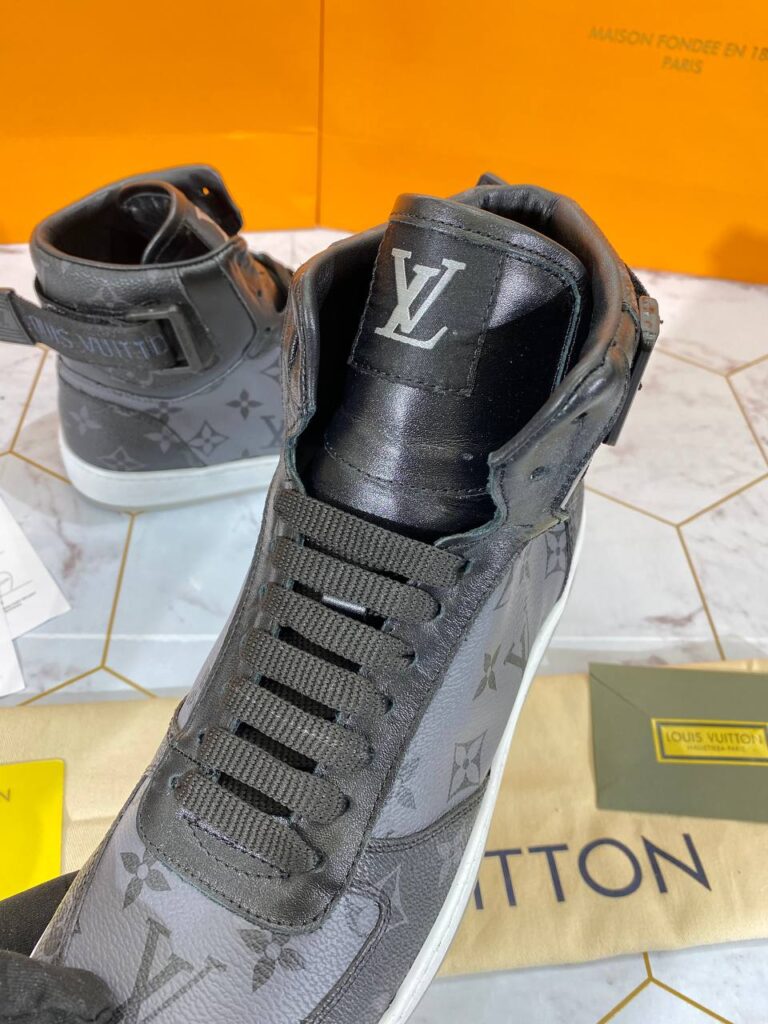 louis vuitton ayakkabi rivoli erkek sneaker bot siyah