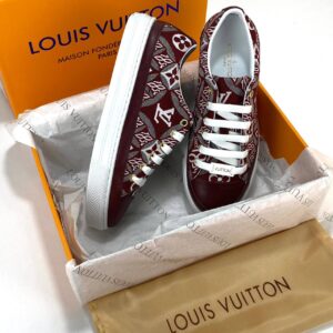 louis vuitton ayakkabi since 1853 stellar bordo sneaker topuk 4 cm