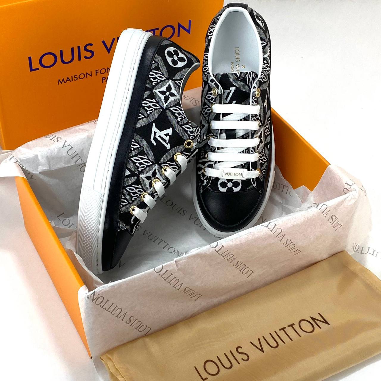 louis vuitton ayakkabi since 1853 stellar sneaker topuk 4 cm