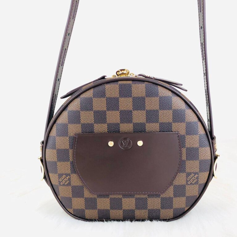 louis vuitton canta boite chapeau souple damier kahve 22x20x8 cm