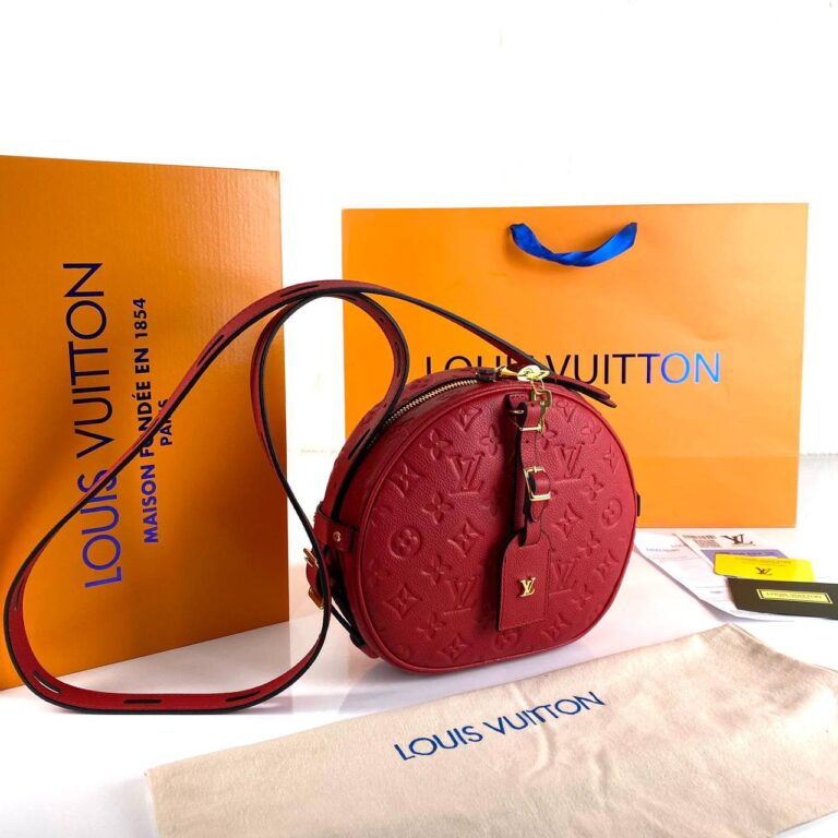 louis vuitton canta boite chapeau souple empriente kirmizi 22x20x8 cm