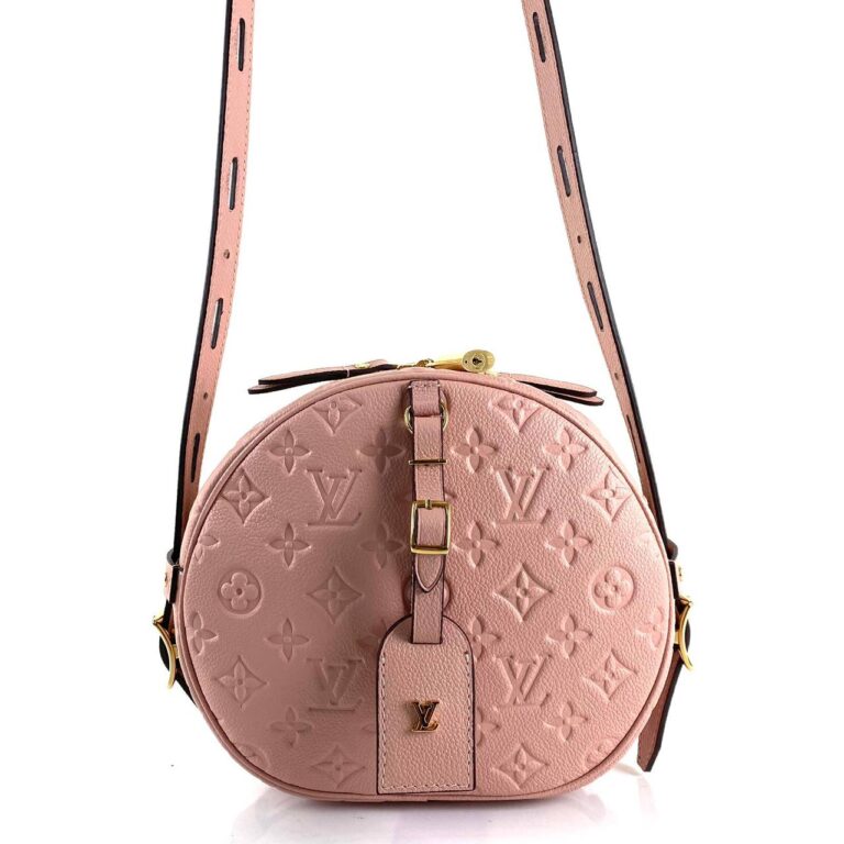 louis vuitton canta boite chapeau souple empriente pudra pembe 22x20x8 cm