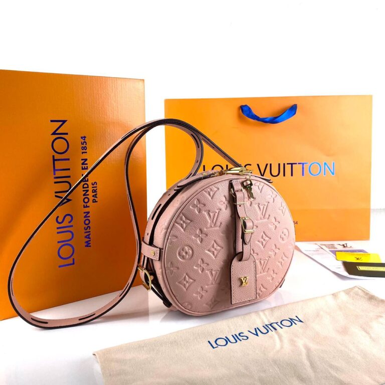 louis vuitton canta boite chapeau souple empriente pudra pembe 22x20x8 cm
