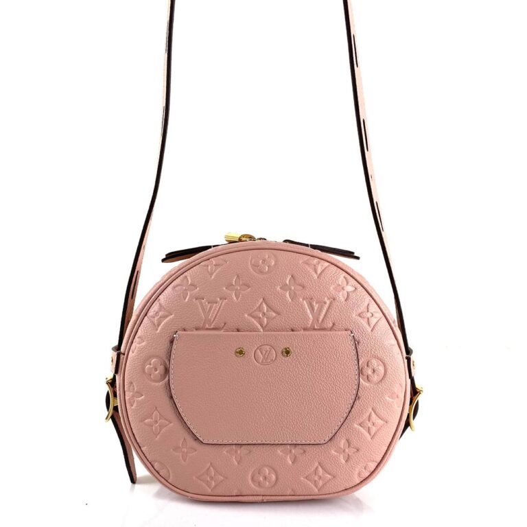 louis vuitton canta boite chapeau souple empriente pudra pembe 22x20x8 cm