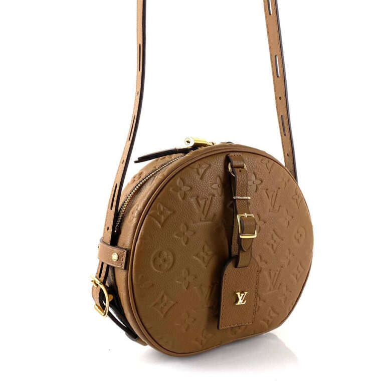 louis vuitton canta boite chapeau souple empriente taba 22x20x8 cm