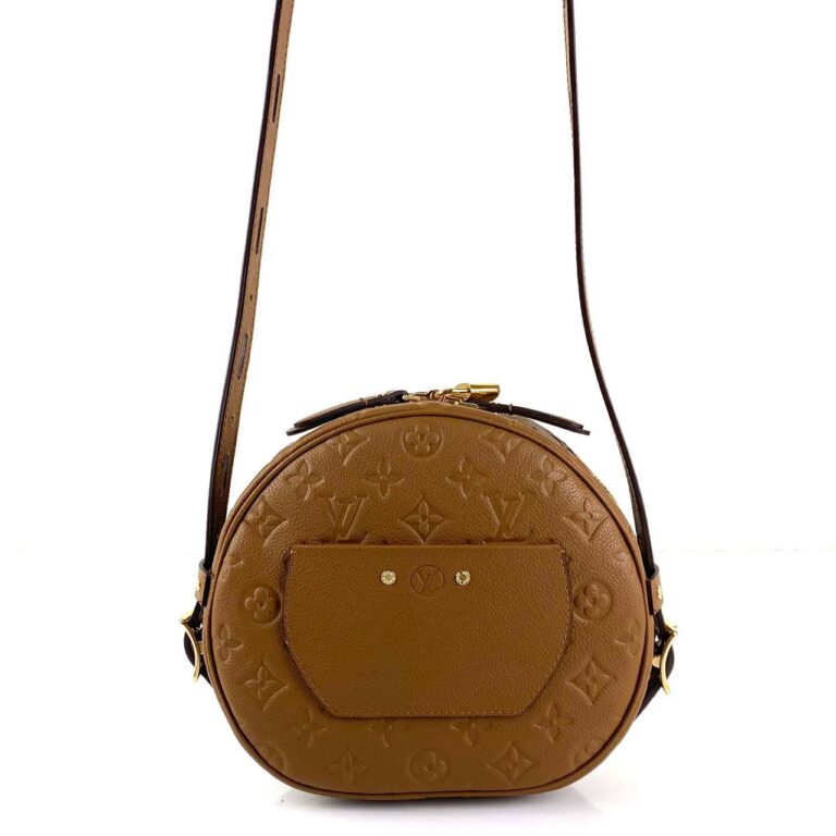 louis vuitton canta boite chapeau souple empriente taba 22x20x8 cm