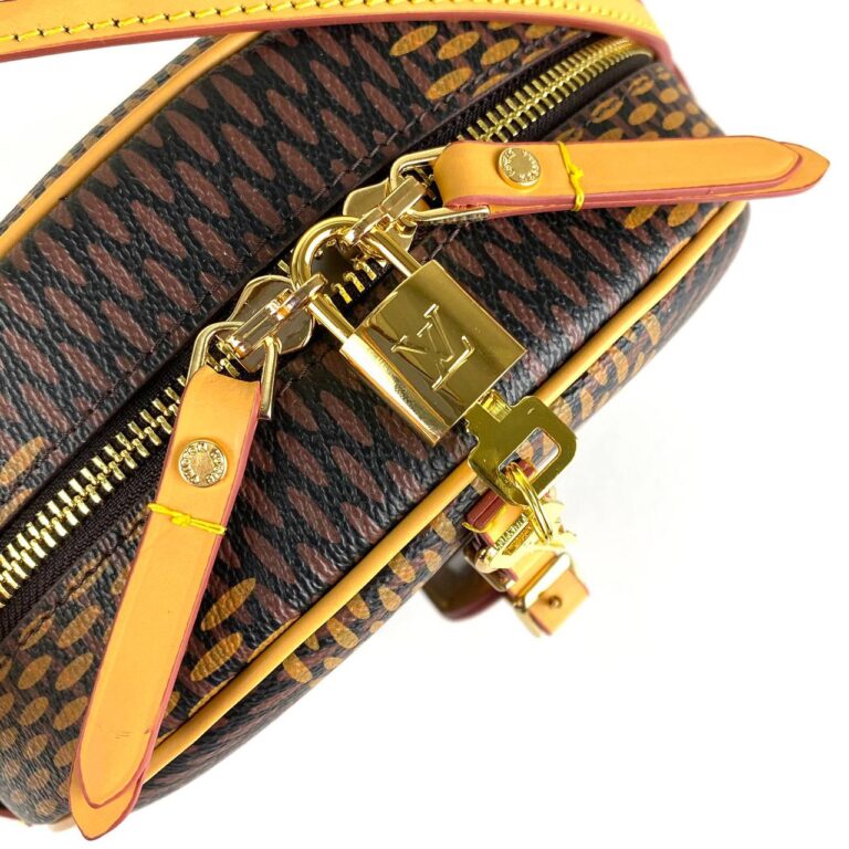 louis vuitton canta boite chapeau souple kahve damier 22x20x8 cm