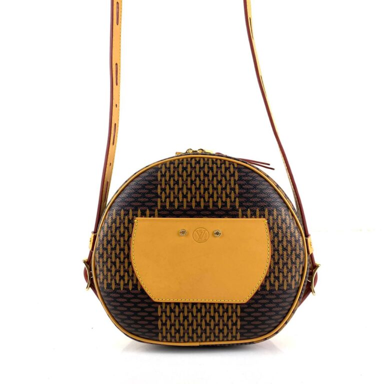 louis vuitton canta boite chapeau souple kahve damier 22x20x8 cm