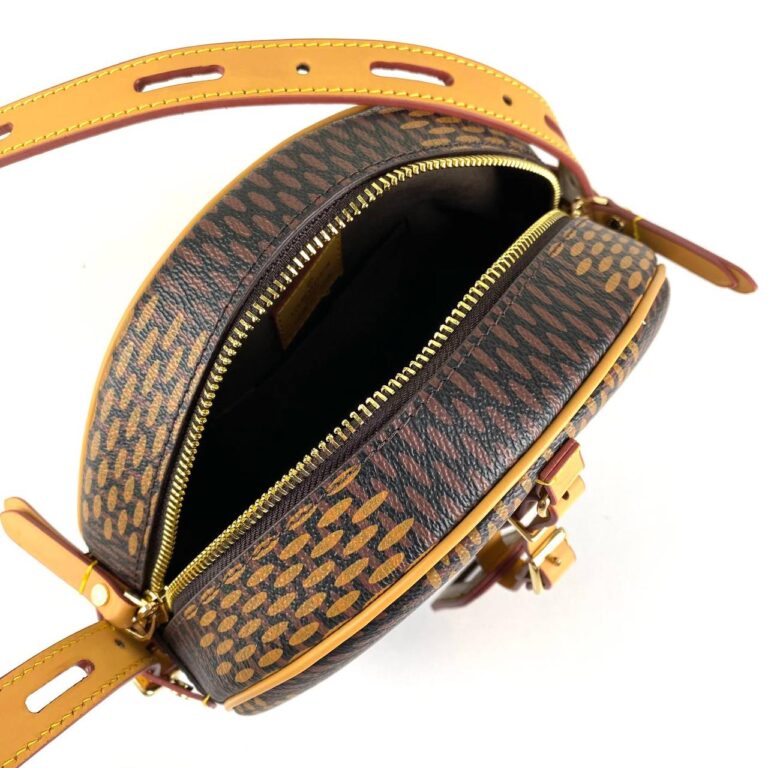 louis vuitton canta boite chapeau souple kahve damier 22x20x8 cm