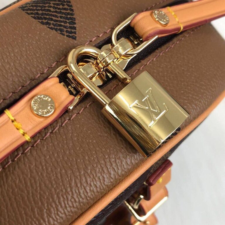 louis vuitton canta boite chapeau souple monogram kahve 22x20x8 cm