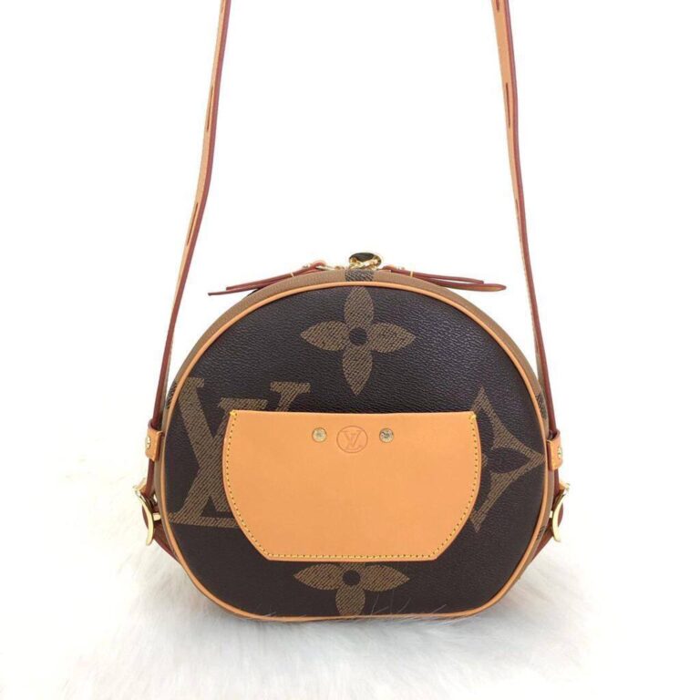 louis vuitton canta boite chapeau souple monogram kahve 22x20x8 cm