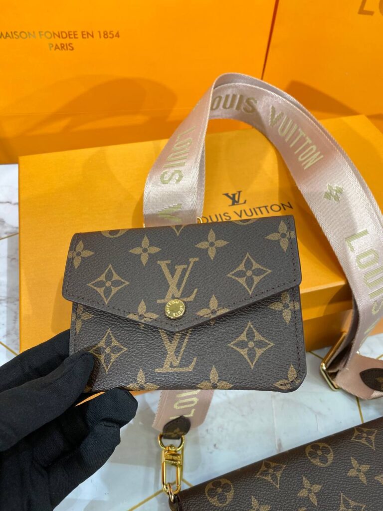 louis vuitton canta felice strap go monogram pembe aski
