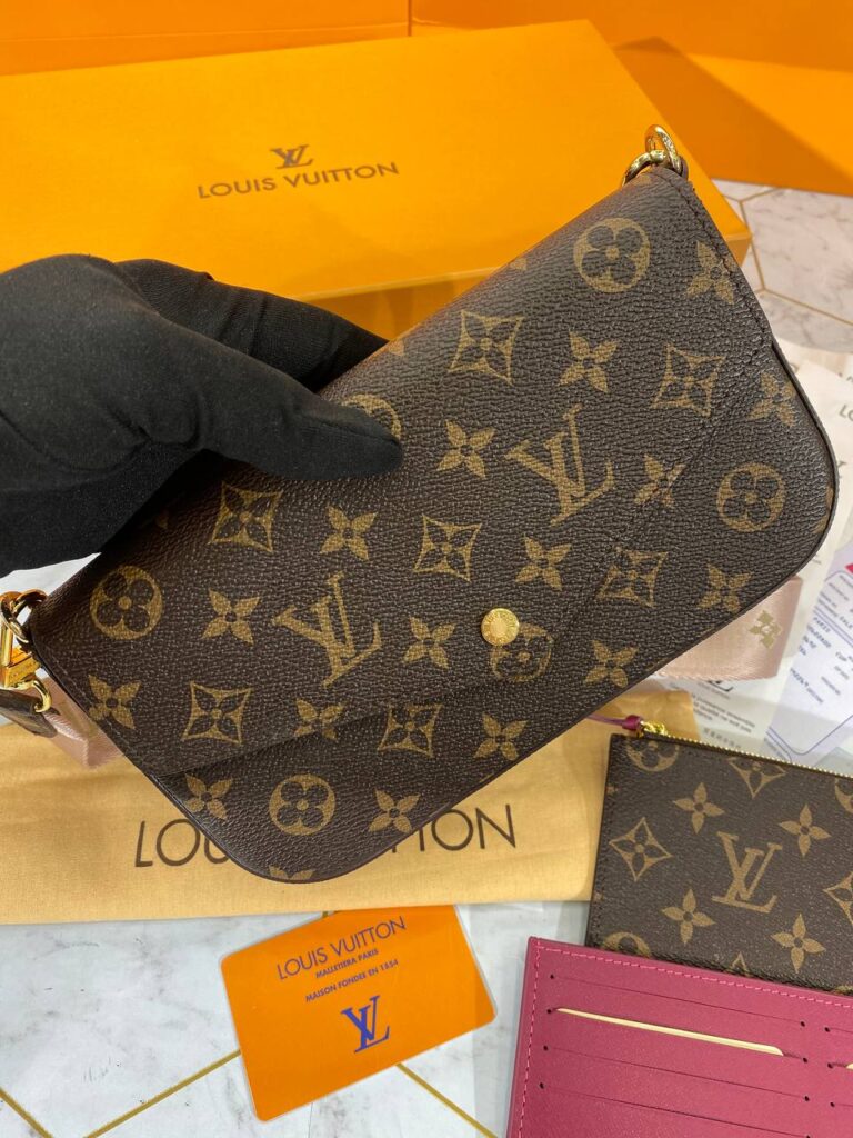 louis vuitton canta felice strap go monogram pembe aski