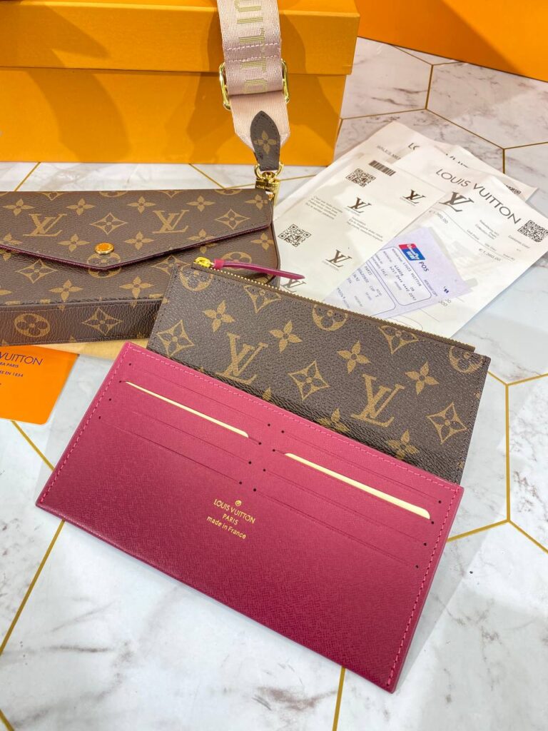 louis vuitton canta felice strap go monogram pembe aski