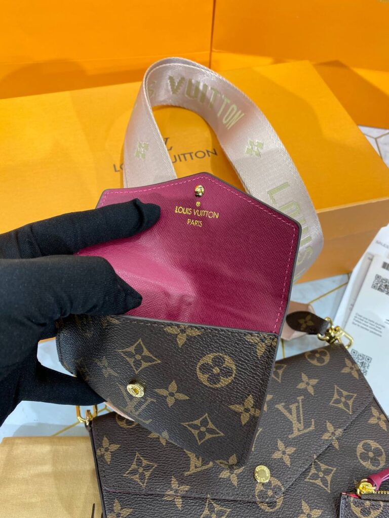 louis vuitton canta felice strap go monogram pembe aski
