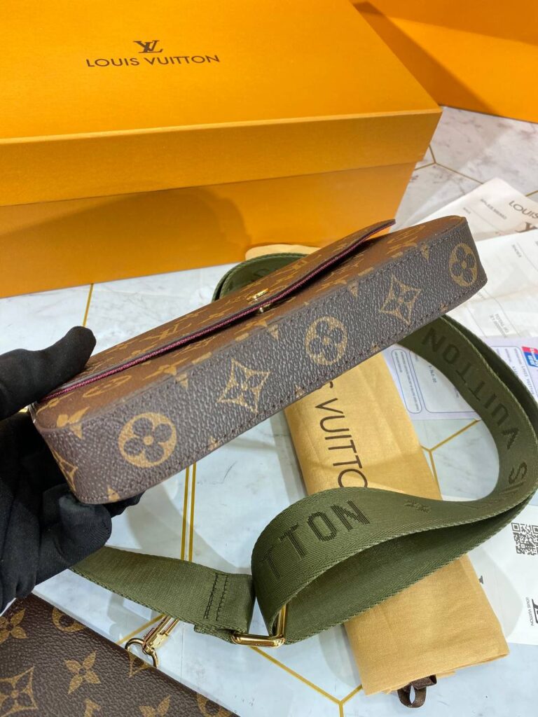 louis vuitton canta felice strap go monogram yesil aski
