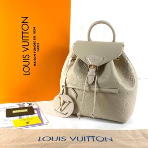 louis vuitton canta krem montsouris empreinte pm sirt 33x27x14