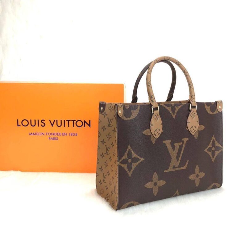 louis vuitton canta onthego MM canvas orta boy 34x26x13 cm